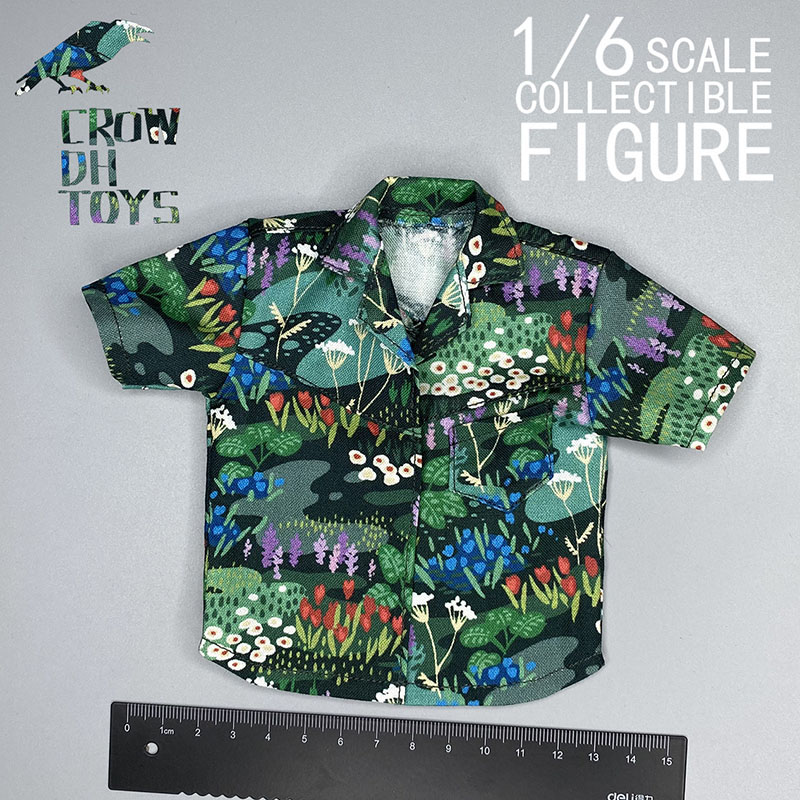 Beach Shirt Hawaiian - 1/6 Men Soldier T-Shirt Harajuku Hawaiian