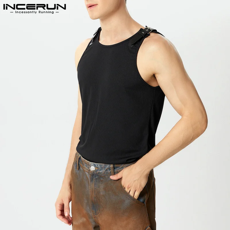 INCERUN Men Tank Tops Solid Co - Summer Clothing Colors 2026 评论和价格