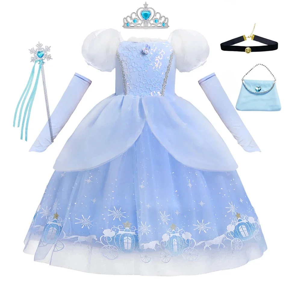 Cinderella Princess Cosplay Dr - Summer Kids Clothing 评论和价格