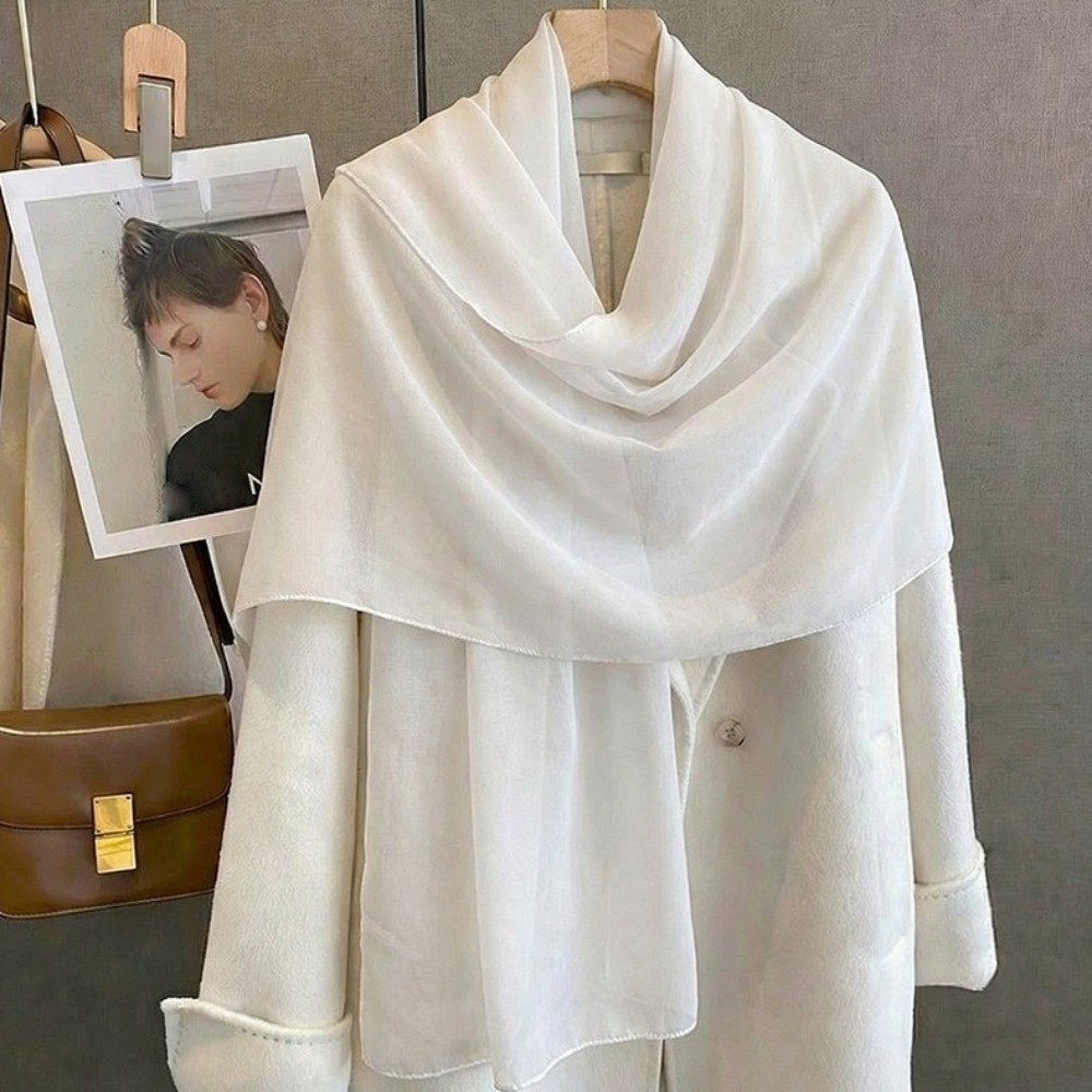 Solid Color Thin Shawl Chiffon - Sarong Pareo Wrap 评论和价格