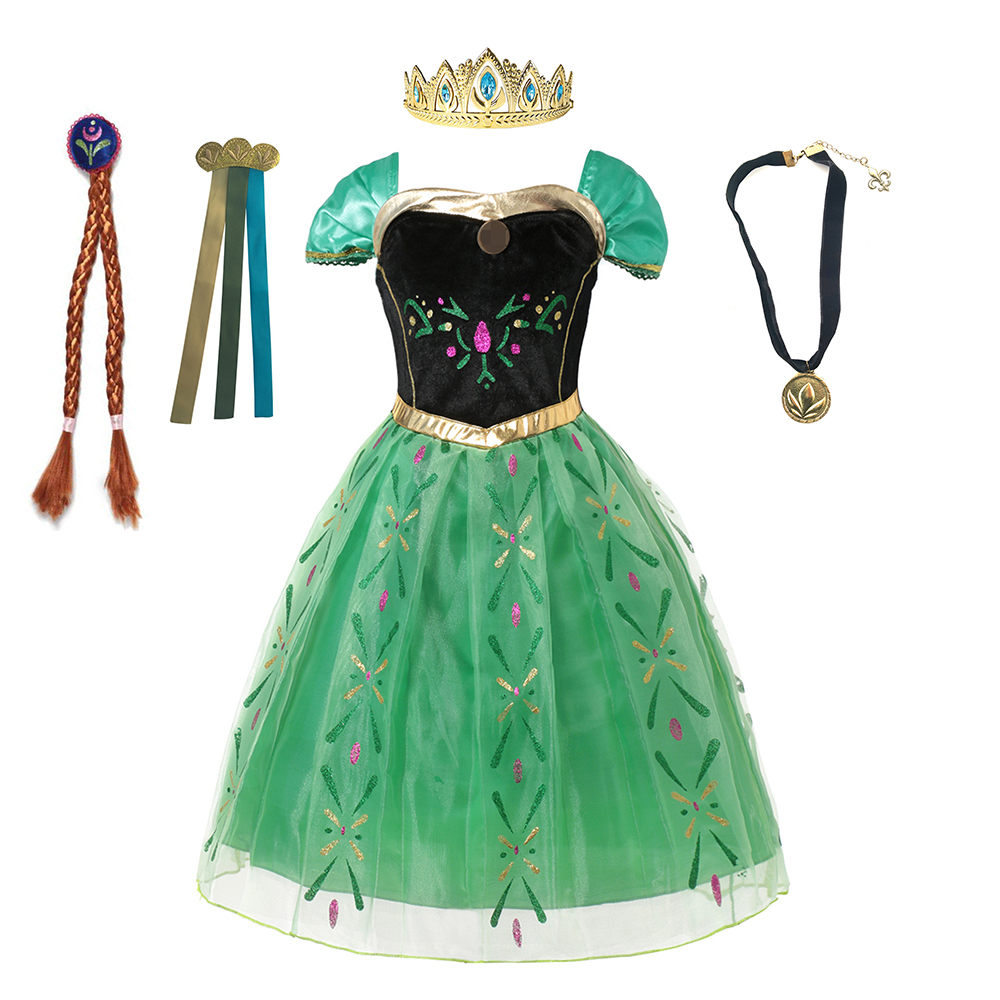 Anna Costume For Kids Girl Fan - Summer Kids Clothing 评论和价格