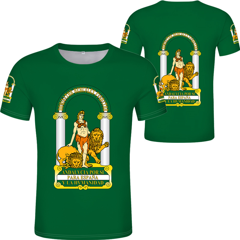 Andalusia Spain Flag Graphic T - Summer Clothing In Spanish 评论和价格