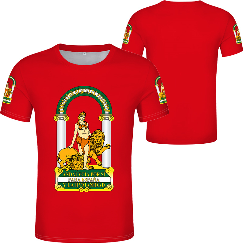 Andalusia Spain Flag Graphic T - Summer Clothing In Spanish 评论和价格