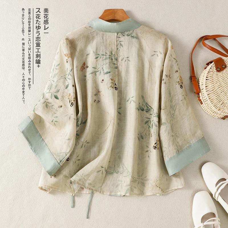 Vintage Floral Printed Short K - Summer Clothing Wraps 评论和价格