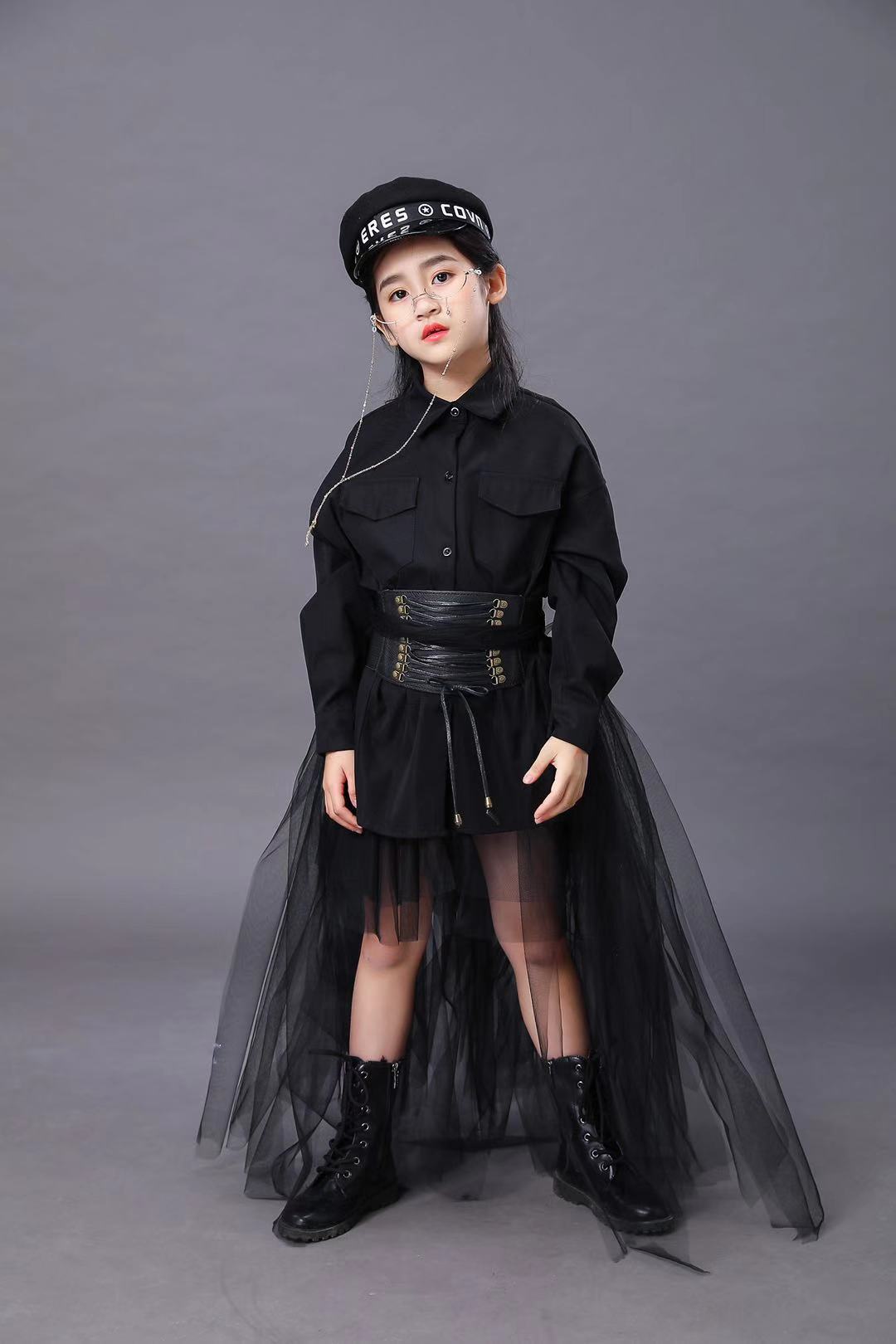 Children's Black Suit Girls Mo - Summer Clothing Girl 评论和价格