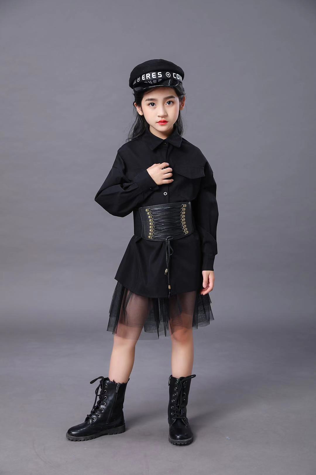 Children's Black Suit Girls Mo - Summer Clothing Girl 评论和价格