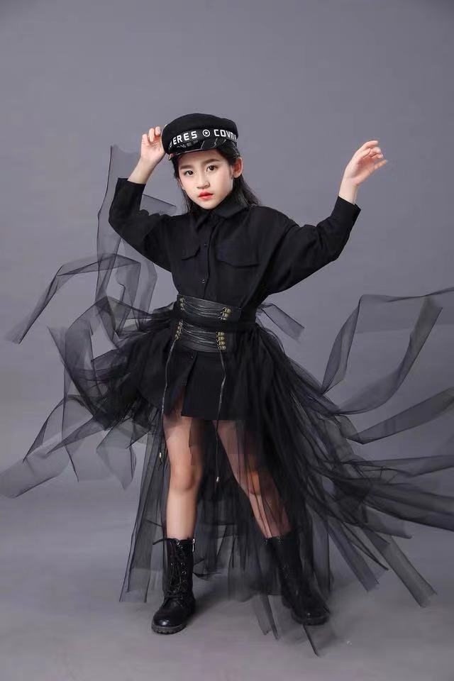 Children's Black Suit Girls Mo - Summer Clothing Girl 评论和价格