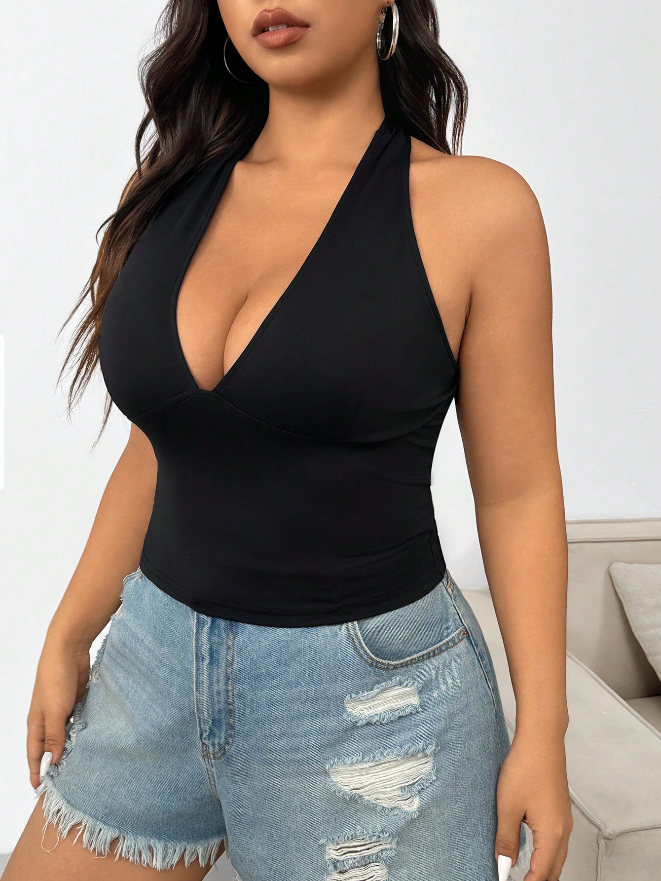 New Fashion Solid Color Plus S - Summer Clothing Plus Size 评论和价格