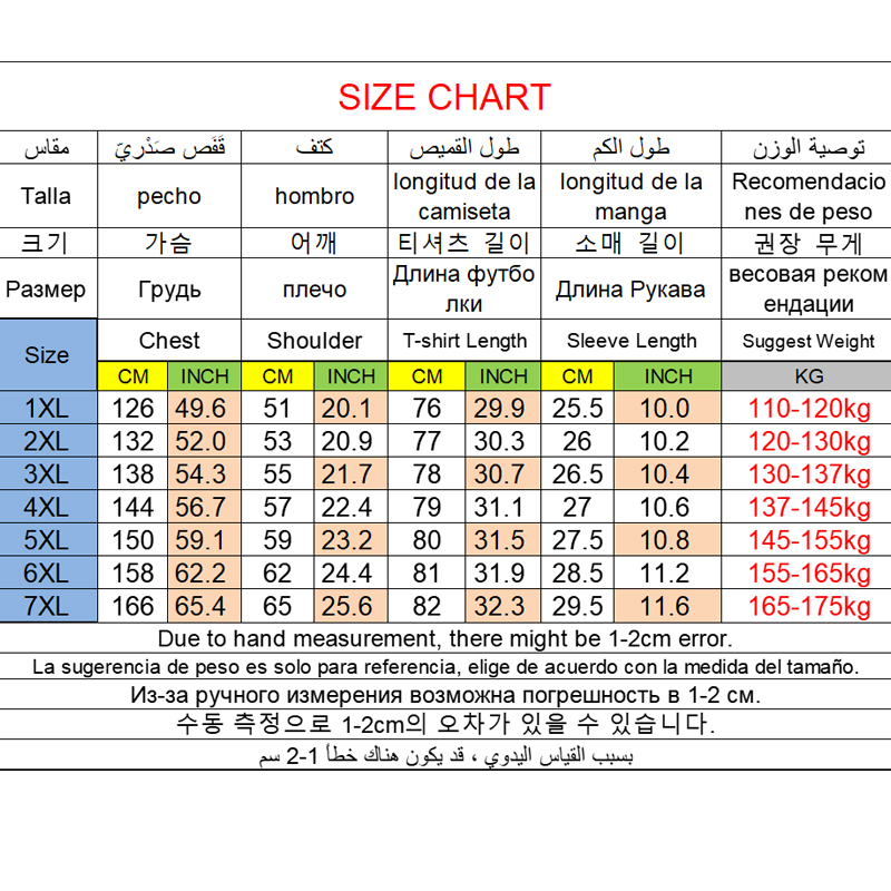 Men's Plus Size T-shirt 5XL 6X - Summer Clothing Plus Size 评论和价格