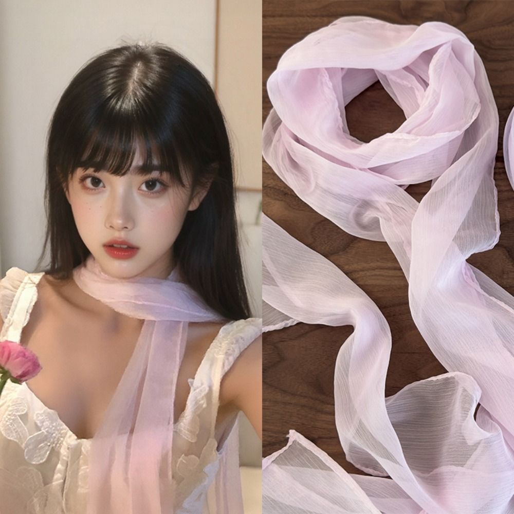 Spring Summer Thin Long Silk S - Summer Clothing Wraps 评论和价格