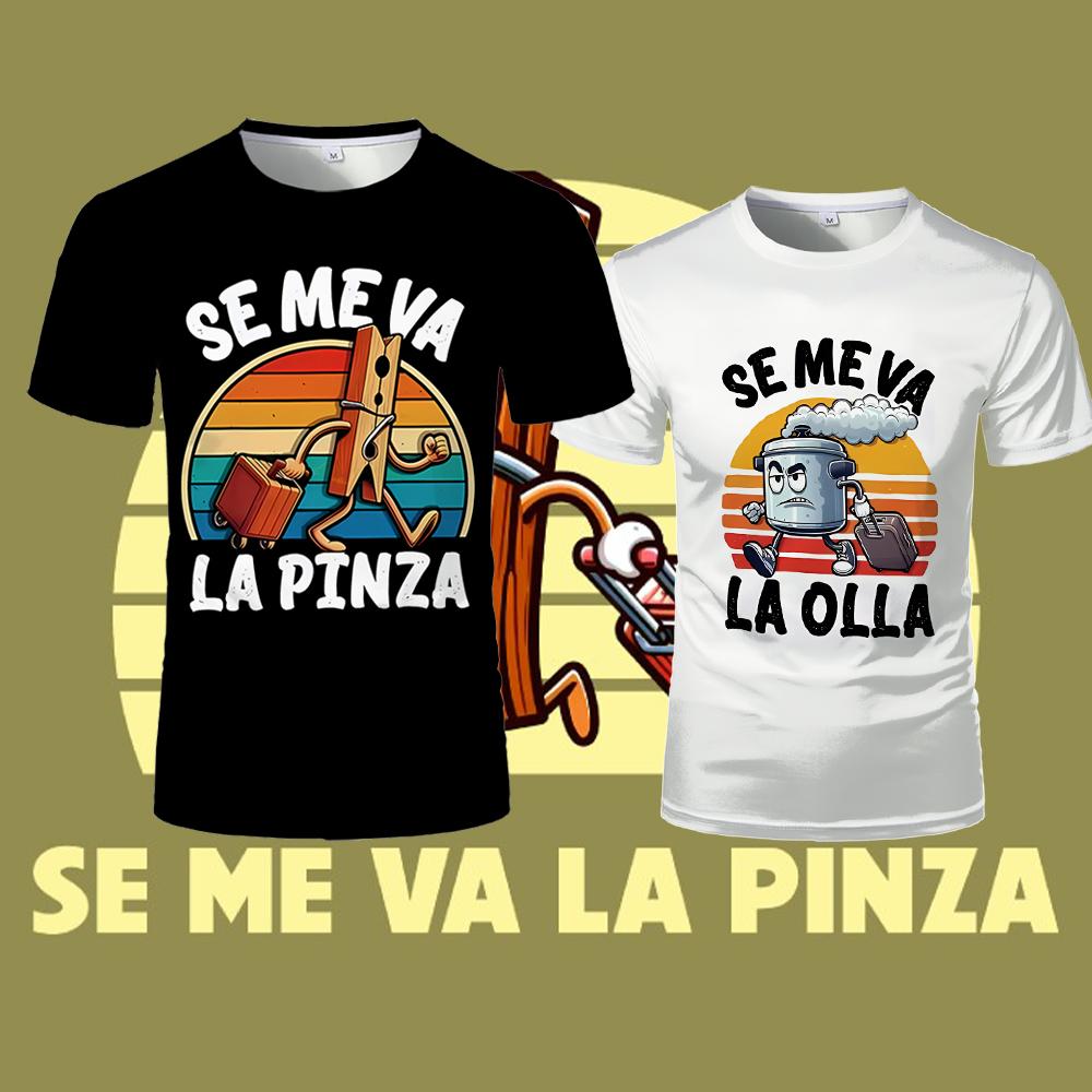 Se Me Va La Pinza Print T-Shir - Summer Clothing In Spanish 评论和价格