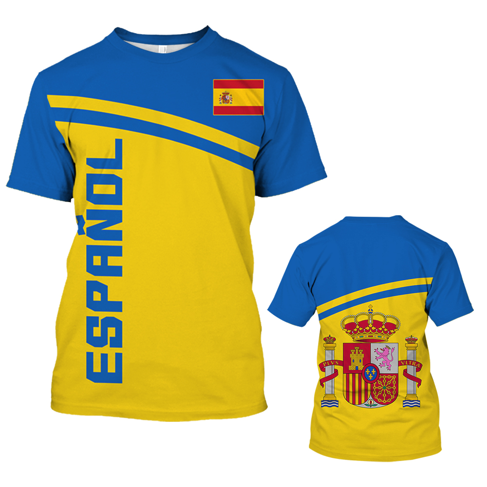 Vintage Spain T-shirt For Men  - Summer Clothing In Spanish 评论和价格