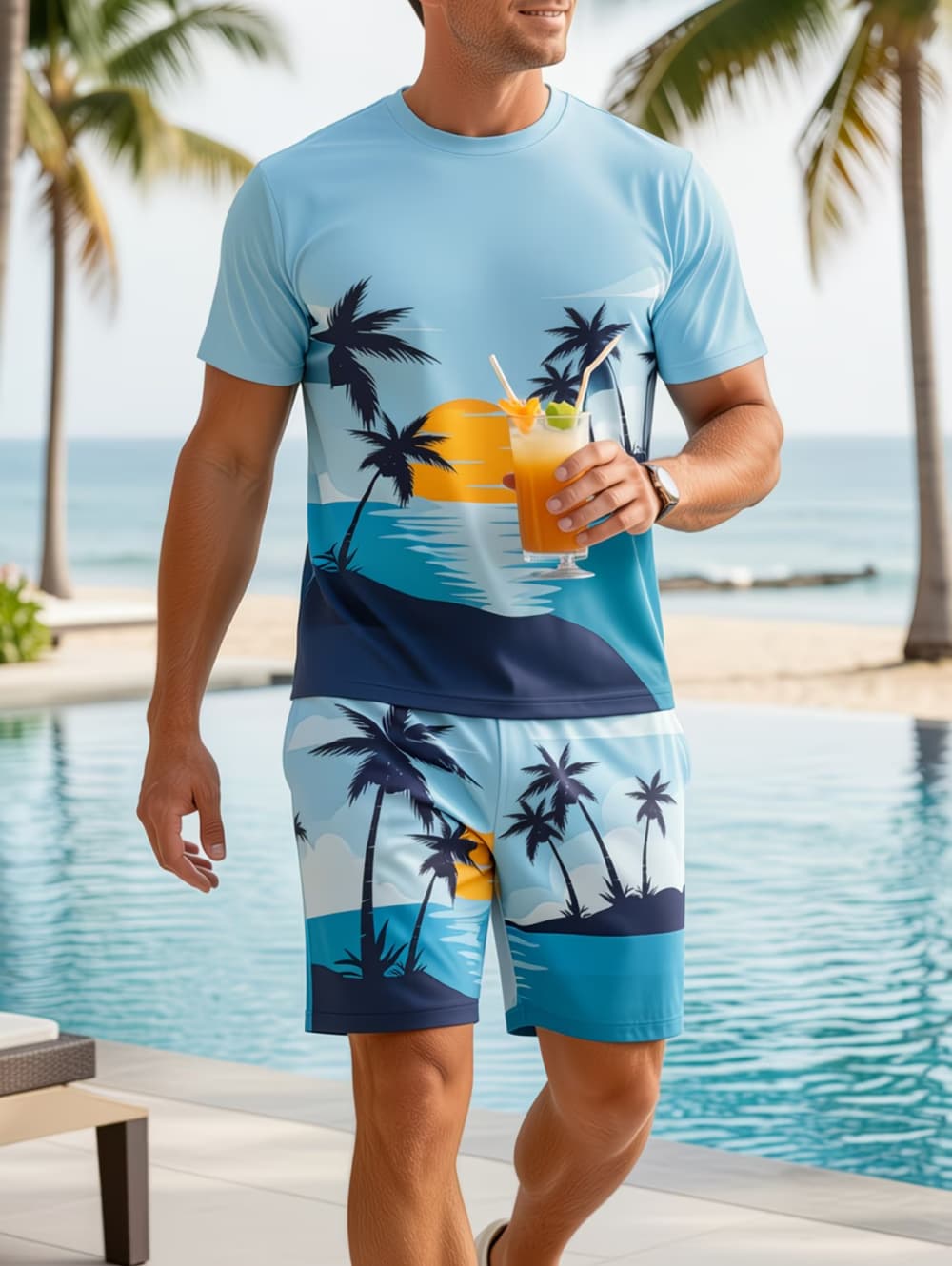2026 Men's 2 Piece Set Hawaiia - Beach Shirt Hawaiian 评论和价格
