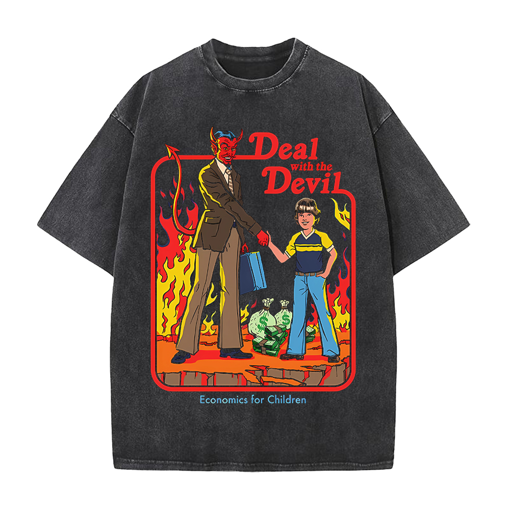 Deal Wich The Devil Printed T- - Summer Clothing Deals 评论和价格