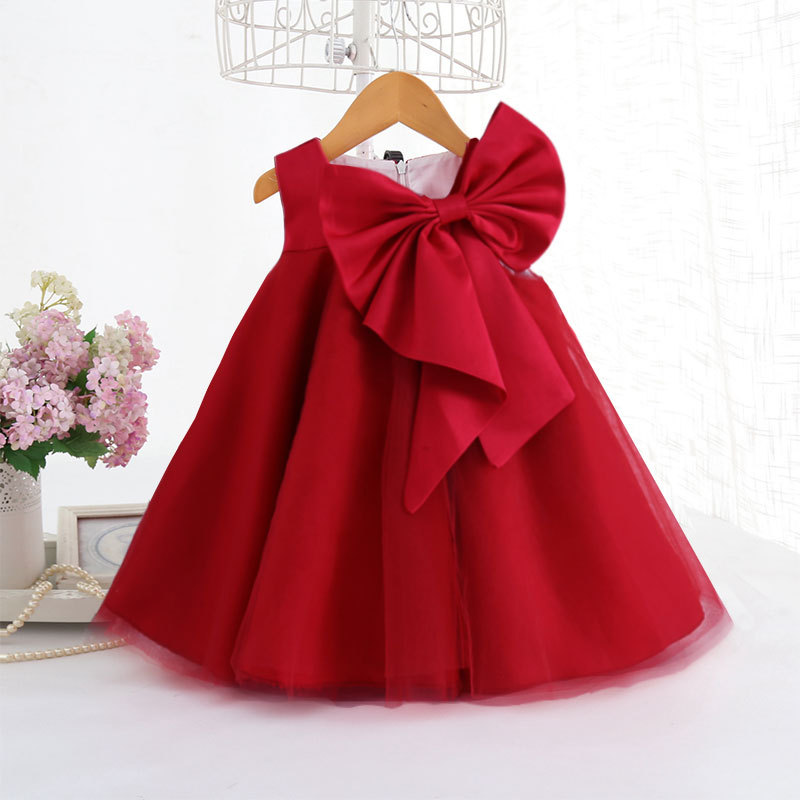 Summer Big Bow Baby Girl Dress - Summer Clothing Baby Girl 评论和价格
