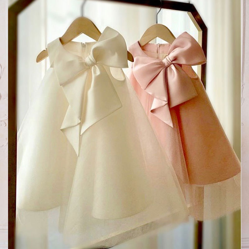 Summer Big Bow Baby Girl Dress - Summer Clothing Baby Girl 评论和价格