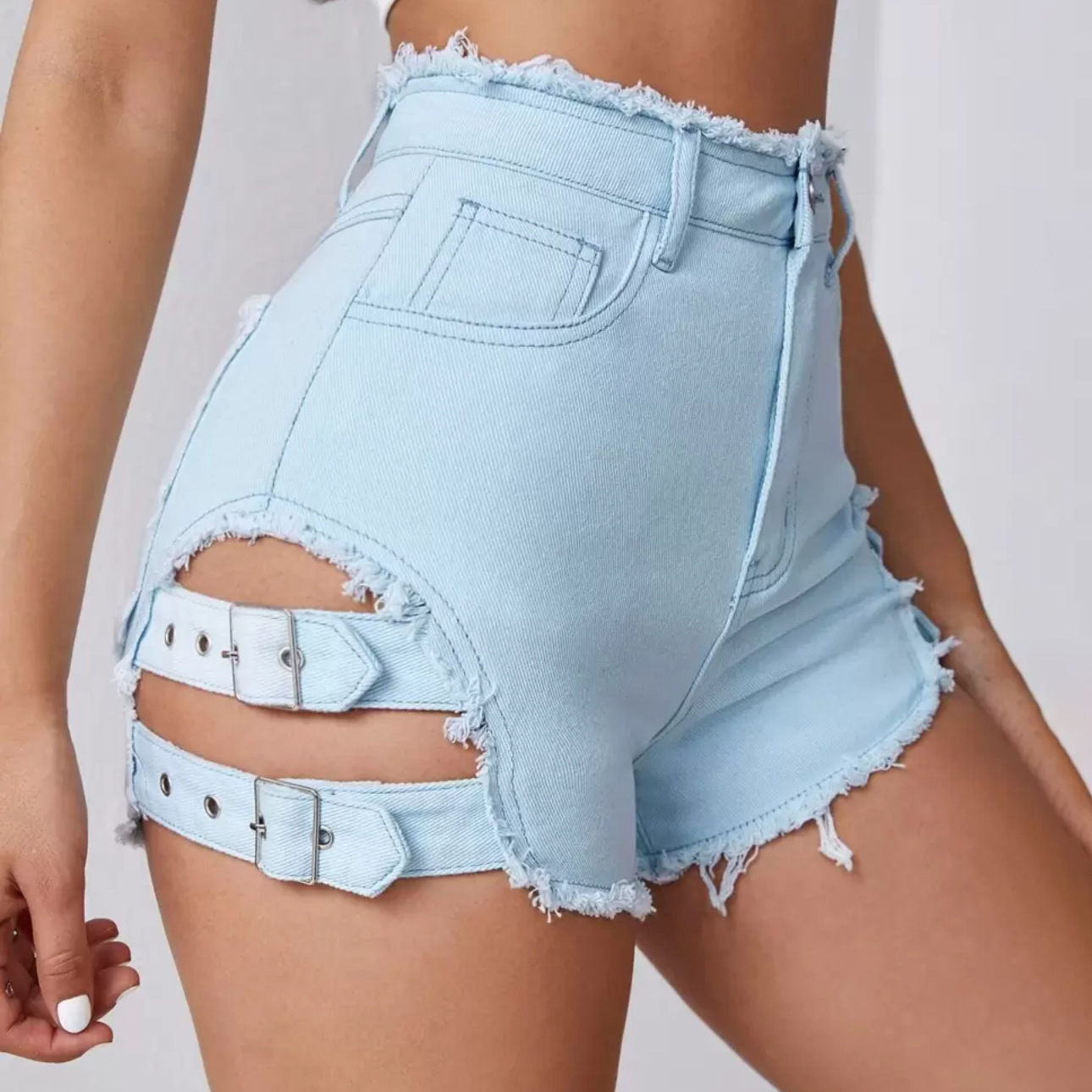 Women High Waist Denim Shorts  - Summer Clothing Cheap 评论和价格