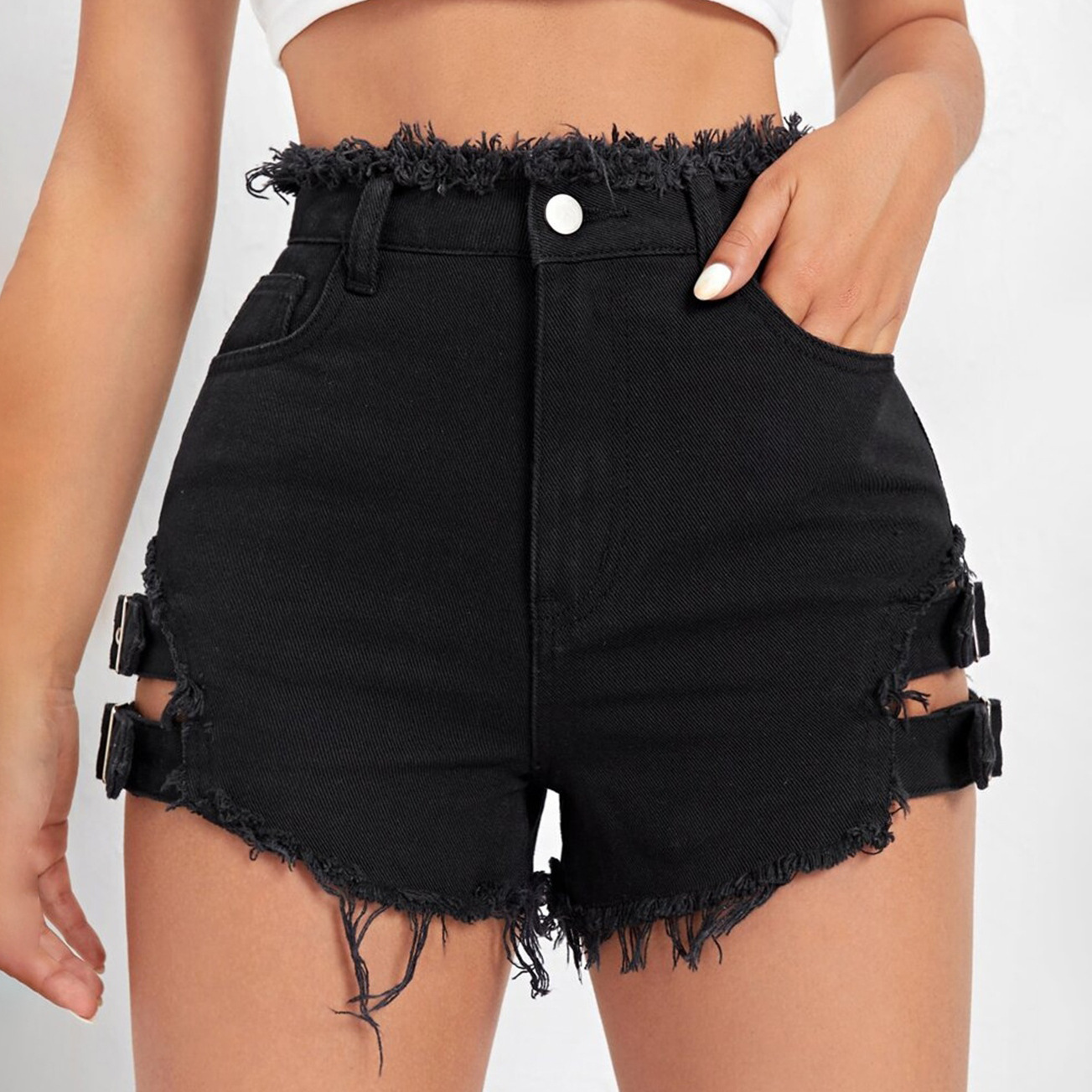 Women High Waist Denim Shorts  - Summer Clothing Cheap 评论和价格