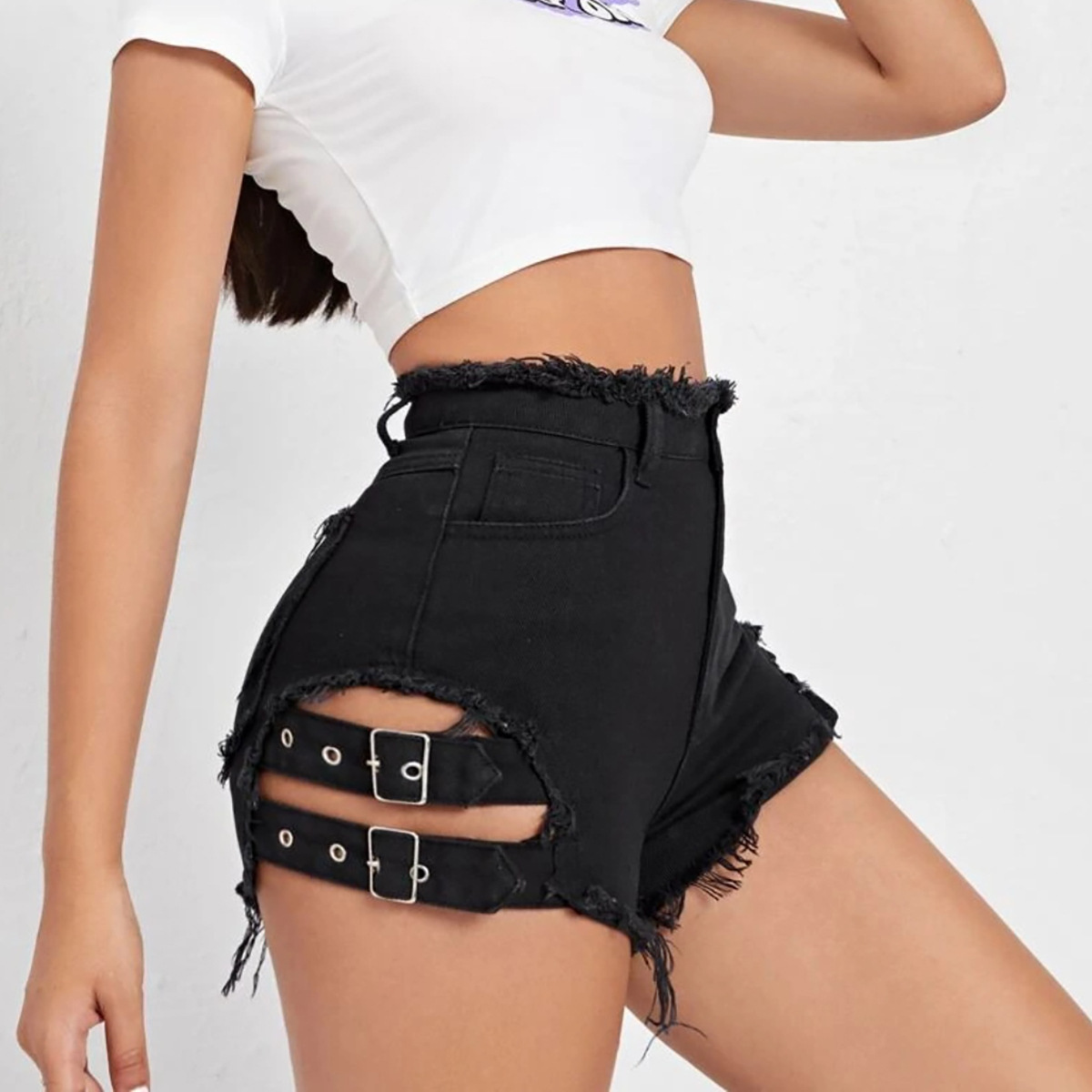 Women High Waist Denim Shorts  - Summer Clothing Cheap 评论和价格
