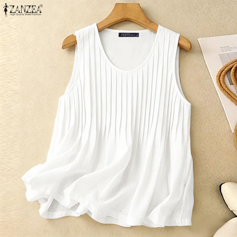ZANZEA Woman Summer Pintuck Ta - Summer Clothing Plus Size 评论和价格