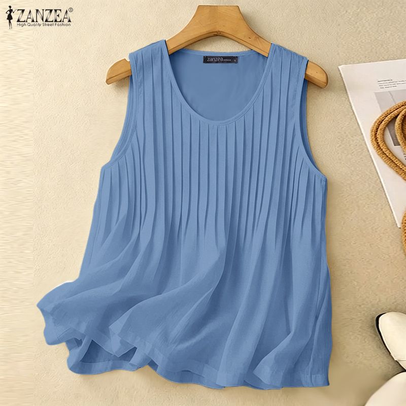 ZANZEA Woman Summer Pintuck Ta - Summer Clothing Plus Size 评论和价格