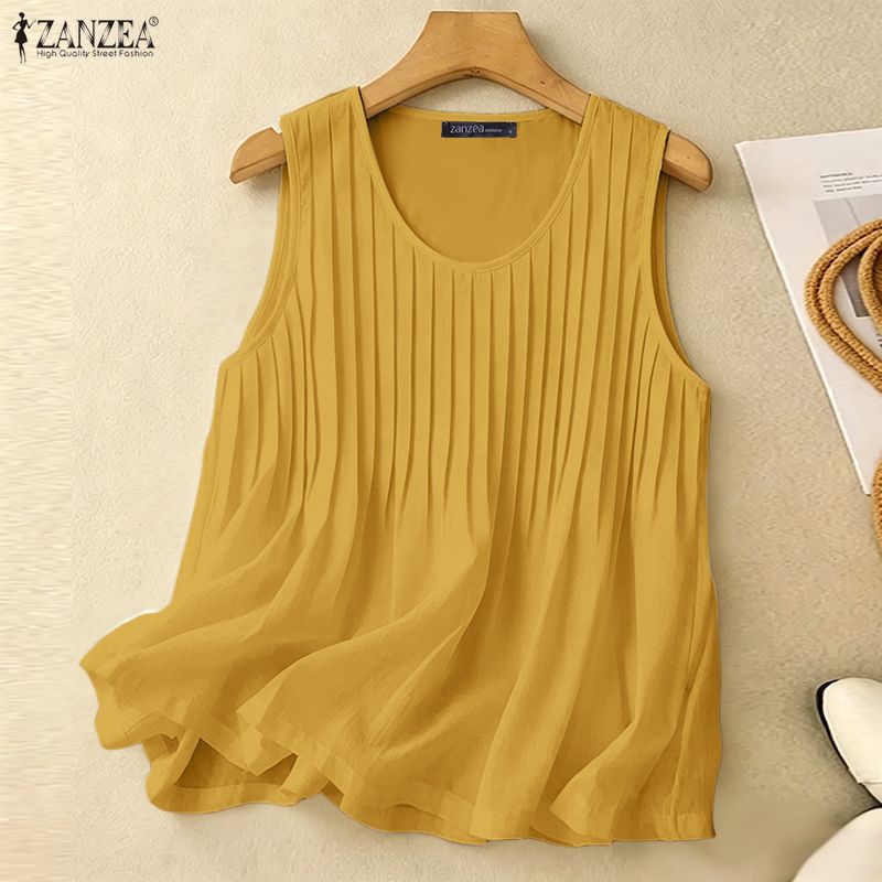 ZANZEA Woman Summer Pintuck Ta - Summer Clothing Plus Size 评论和价格