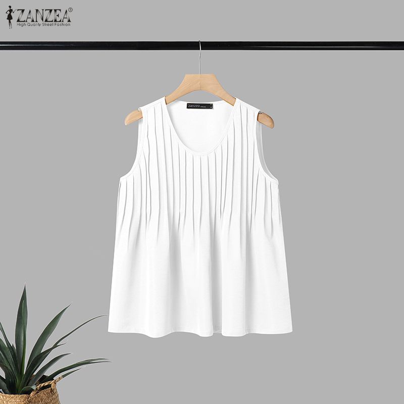 ZANZEA Woman Summer Pintuck Ta - Summer Clothing Plus Size 评论和价格