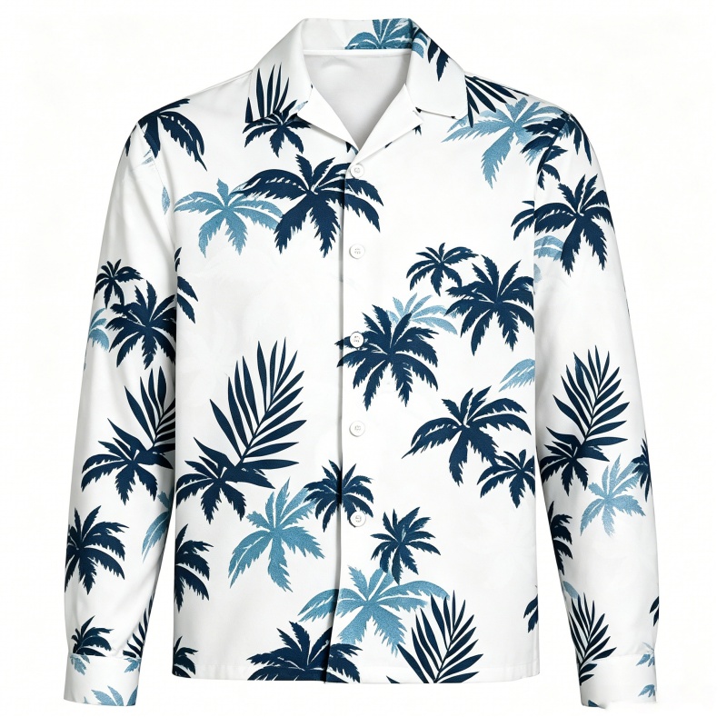 Mens Beach Vacation Long Sleev - Beach Shirt Hawaiian 评论和价格