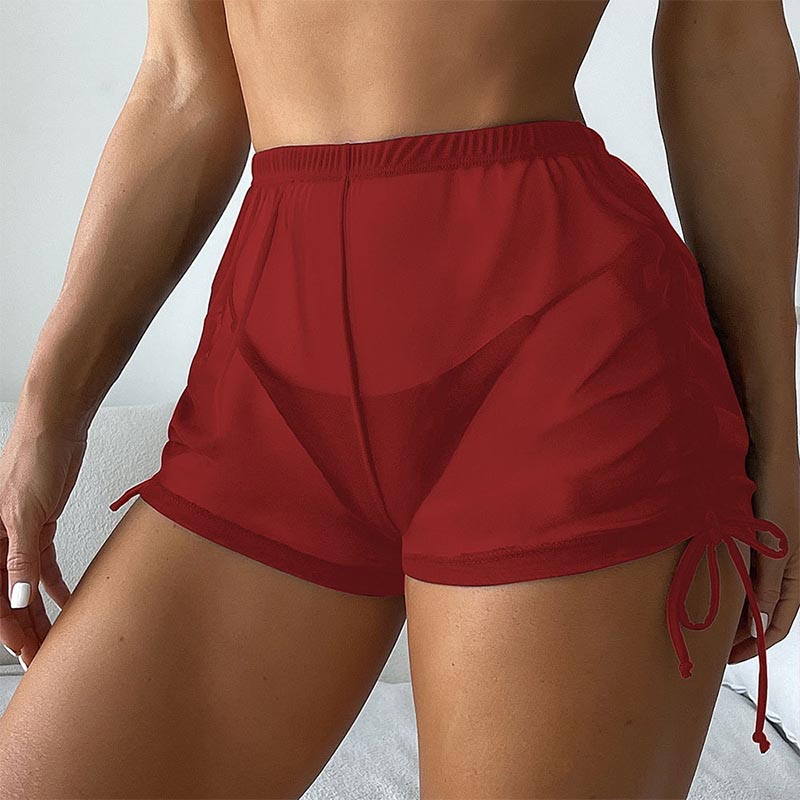 Transparent Sexy Beach Shorts  - Swim Cover Up Mesh 评论和价格