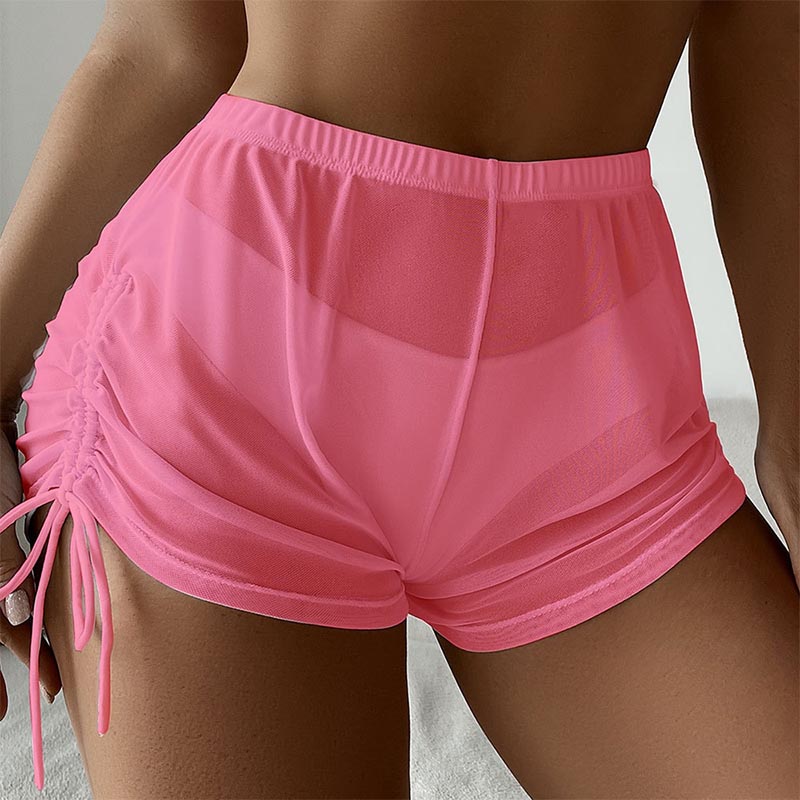 Transparent Sexy Beach Shorts  - Swim Cover Up Mesh 评论和价格