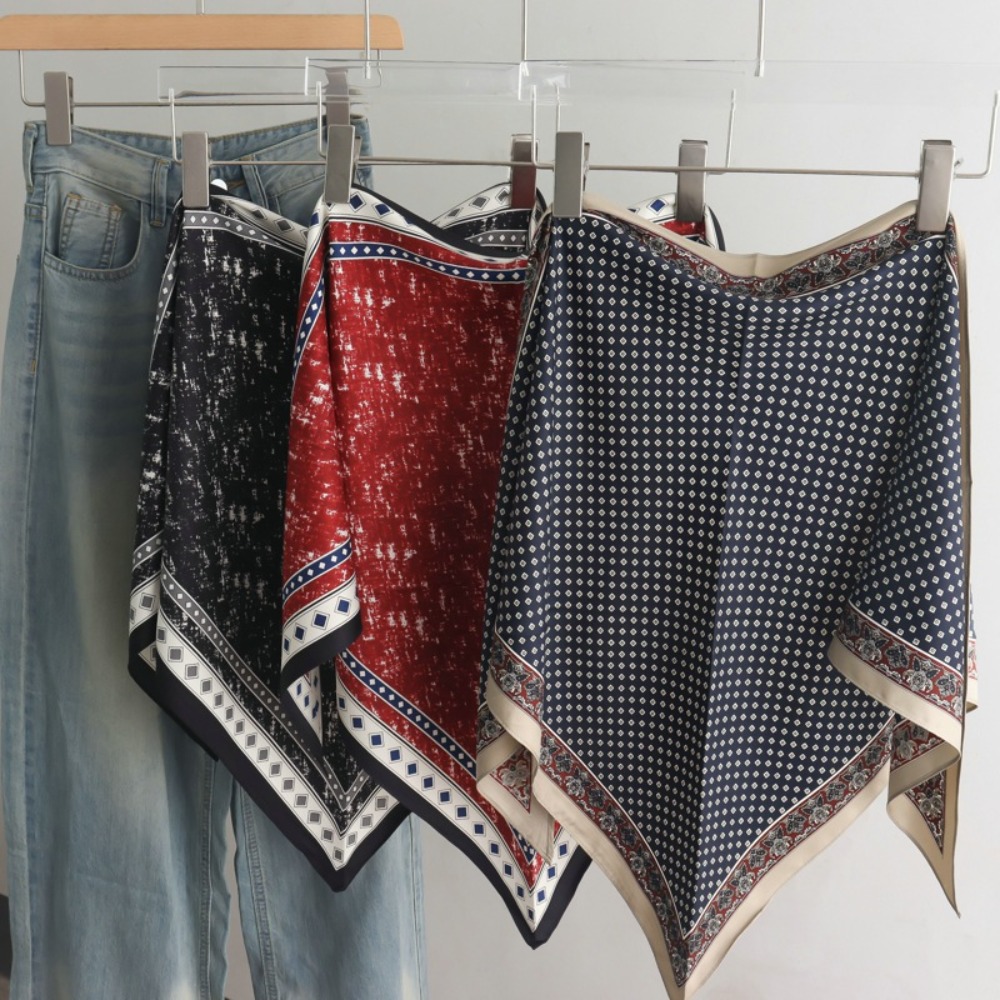 New Satin Women's Scarf Tie-Dy - Summer Clothing Wraps 评论和价格