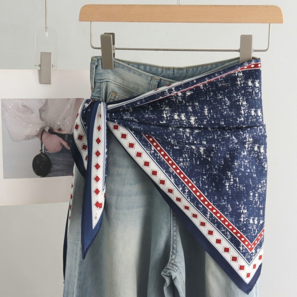 New Satin Women's Scarf Tie-Dy - Summer Clothing Wraps 评论和价格
