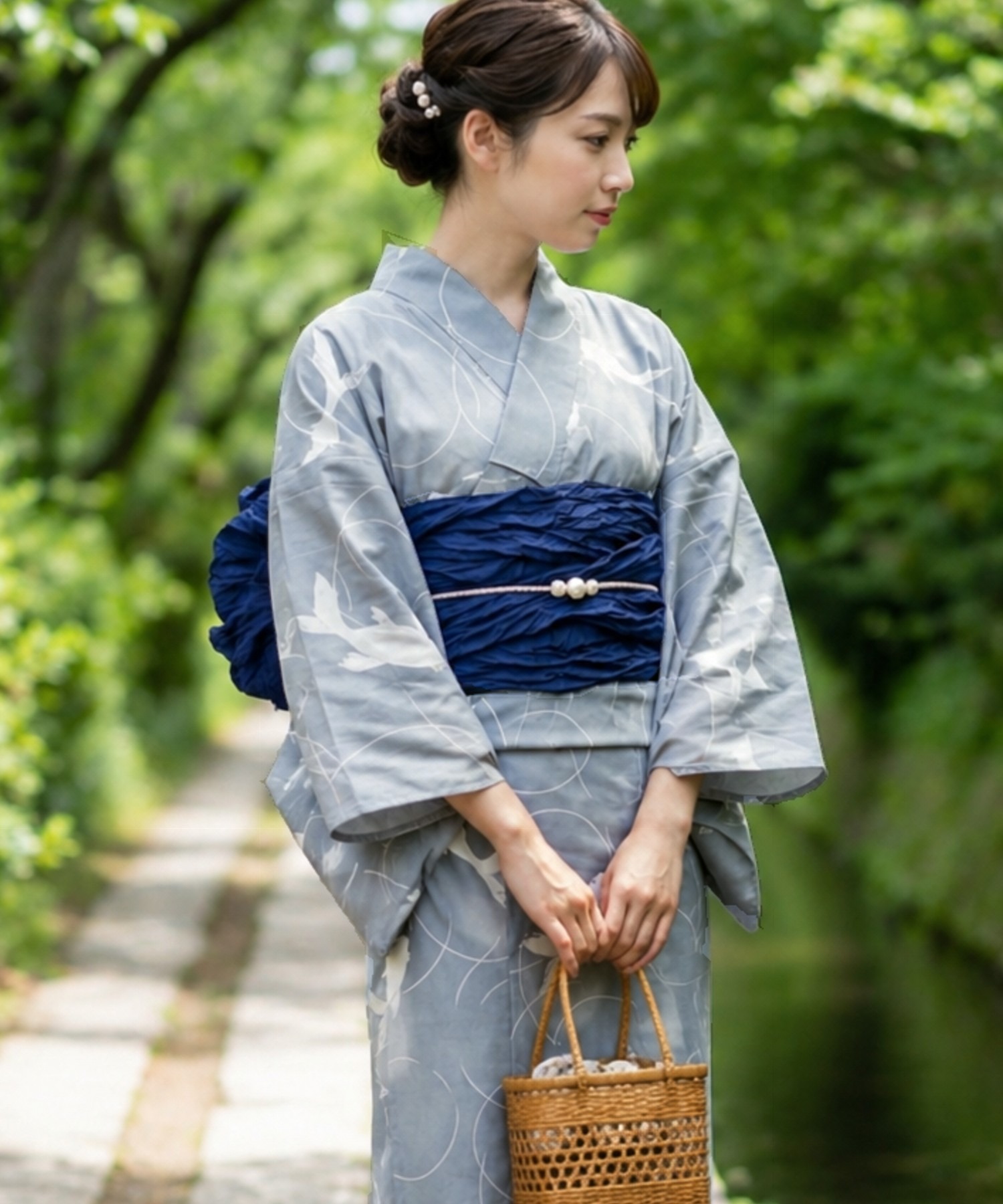Traditional Yukata Kimono Cott - Summer Clothing Girl 评论和价格