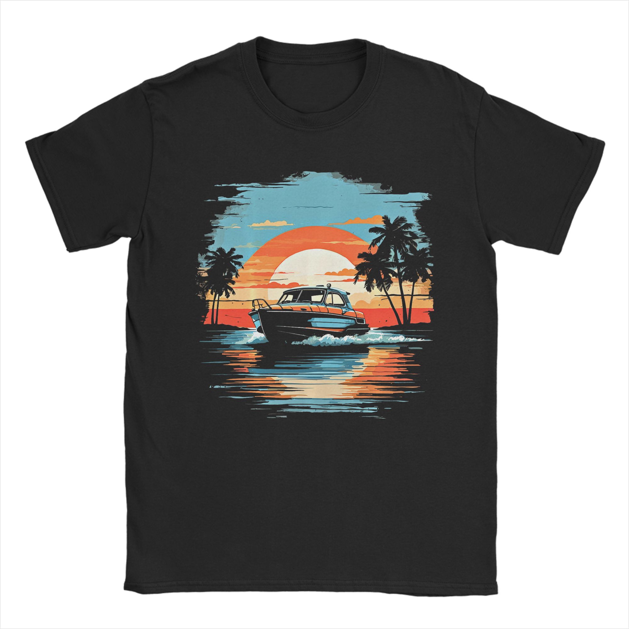 Men's T Shirt Motor Boat Yacht - Summer Clothing Ideas 评论和价格