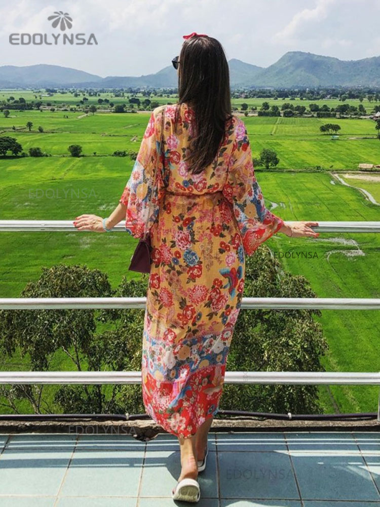 2025 Bohemian Floral Printed F - Sarong Pareo Wrap 评论和价格
