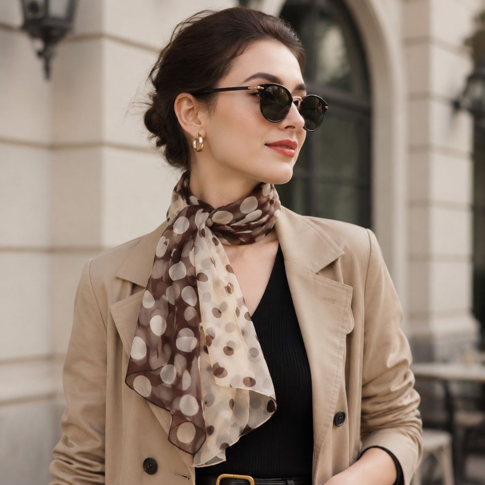 Fashion 160CM Polka Dot Scarf  - Summer Clothing Wraps 评论和价格